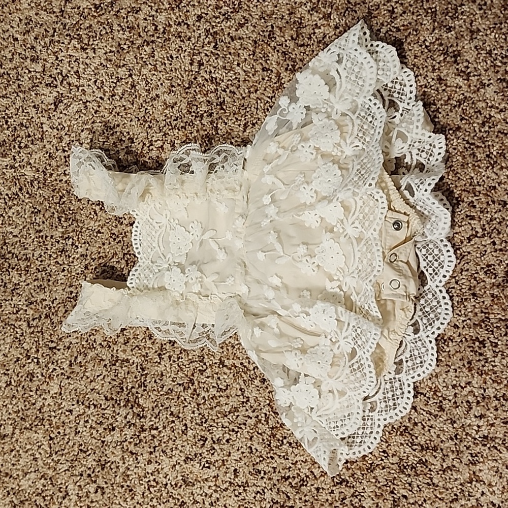 Floral Embroidered Lace Romper